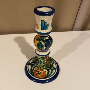 Talavera Mexican‎ Pottery 8 Hand Painted Ceramic Candlestick Holder